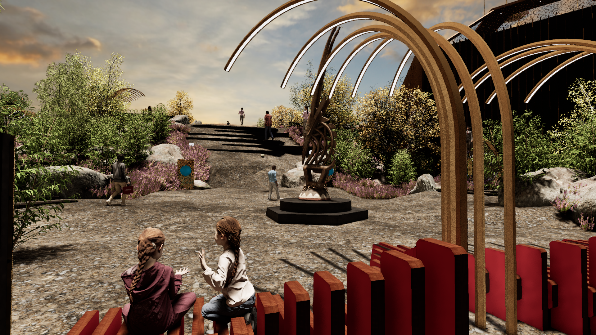 Garden image of vr space for Commonwealth Secretariat